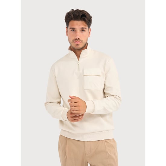 Blue Industry Half-zip sweater met borstzak | - Image 3