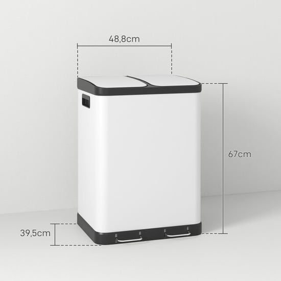4goodz Dubbele prullenbak 2 x 30l met uitneembare binnenbakken - - Image 5