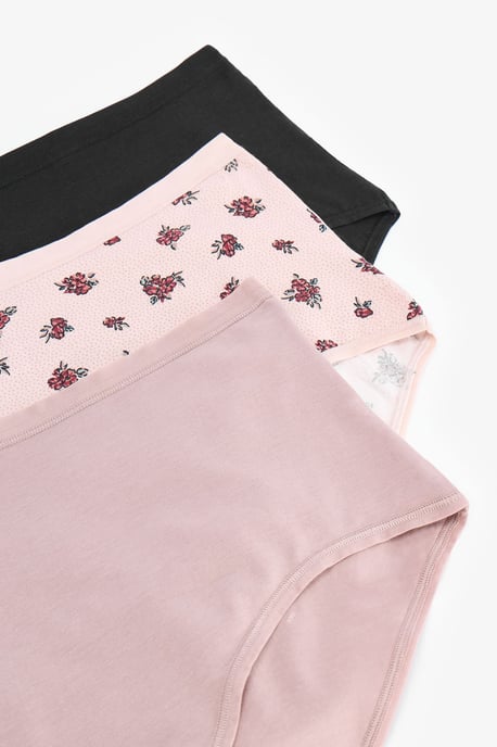 High-Waist Floral Hipster Briefs, 3-Pack - Image 2