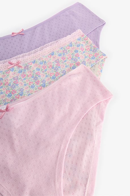 3-Pack Mid-Waist Floral Cotton Hipster Briefs - Image 2
