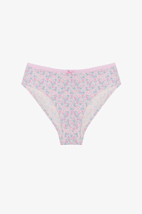 3-Pack Mid-Waist Floral Cotton Hipster Briefs - Image 5