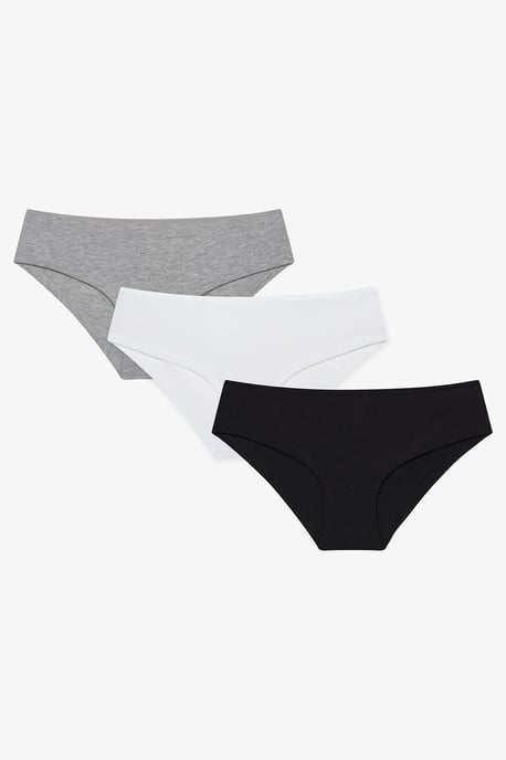 3-Pack Mid-Waist Hipster Briefs - Image 1