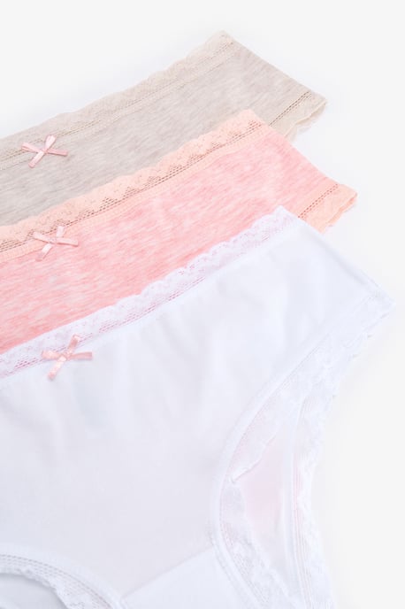 3-Pack Cotton Hipster Briefs With Lace - Image 5