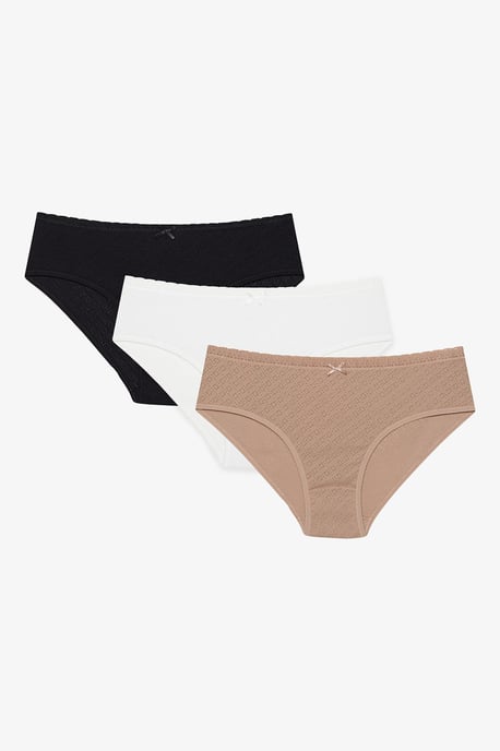 3-Pack Cotton Hipster Panties - Image 1