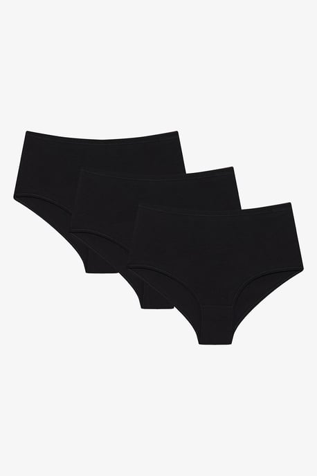 High-Waist Cotton Briefs, 3-Pack - Image 1