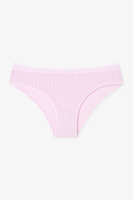 3-Pack Bomullsribbad Midjebyxa - Image 3