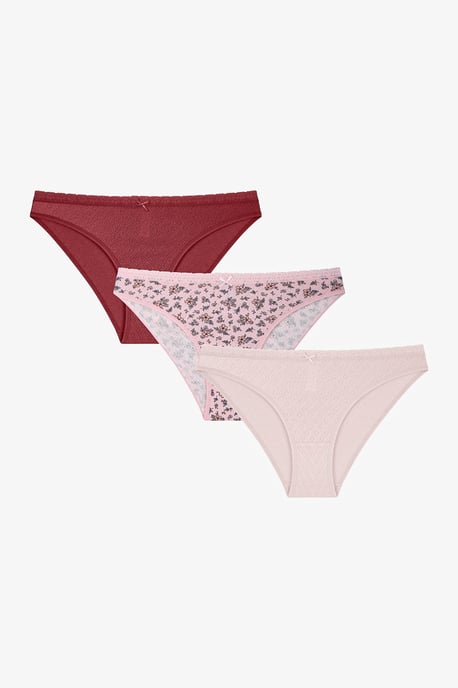 3-Pack Cotton Floral Briefs - Image 1