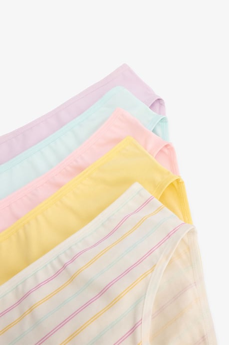 5-Pack Mid-Waist Striped Cotton Briefs - Image 2