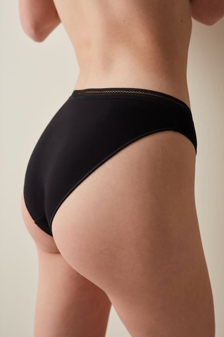 Medelhög midja i bomullsjersey-briefs - Image 5