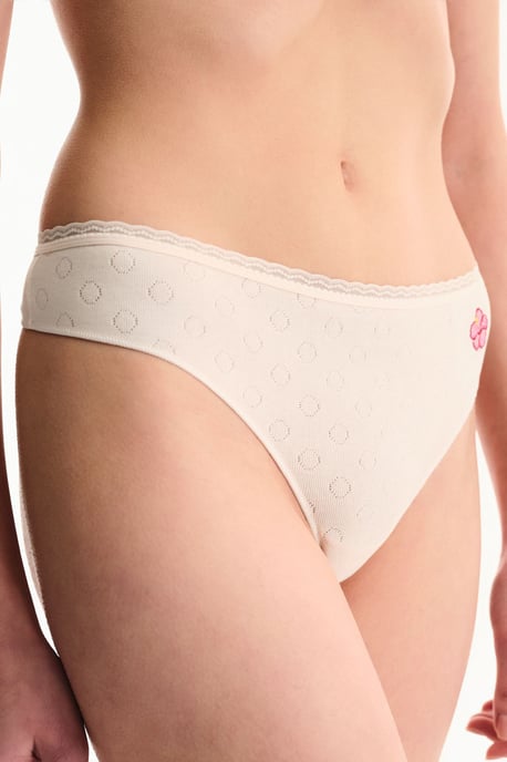 Texturerad Spets Tanga - Image 1
