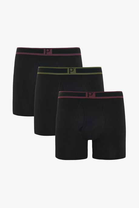 Heren Katoenen Jersey Boxer Shorts, 3-Pack - Image 1