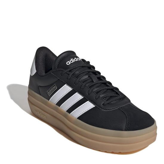 Women's adidas Vl Court Bold Trainers in Blk/Wht/Gum - Image 3
