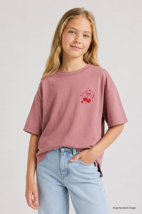 Youth Cotton Elastane T-Shirt - Image 1