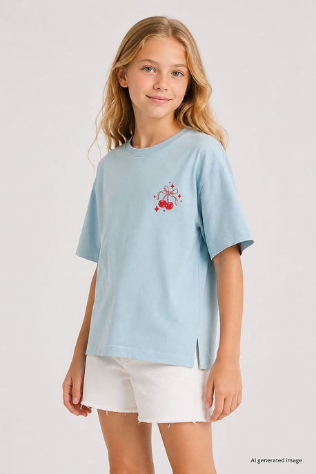 Youth Cotton Elastane T-Shirt - Image 1