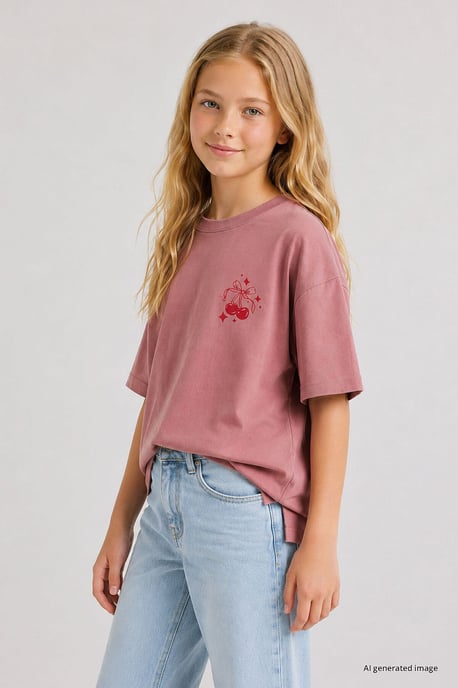 Youth Cotton Elastane T-Shirt - Image 2