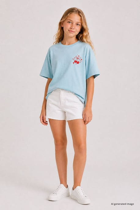 Youth Cotton Elastane T-Shirt - Image 2