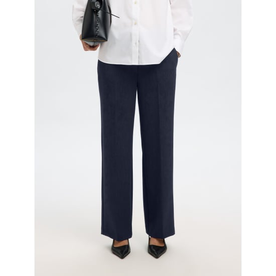 Selected Femme slfrita mw wide pant dark sap mel n 16090234 dark sapphire - Image 2