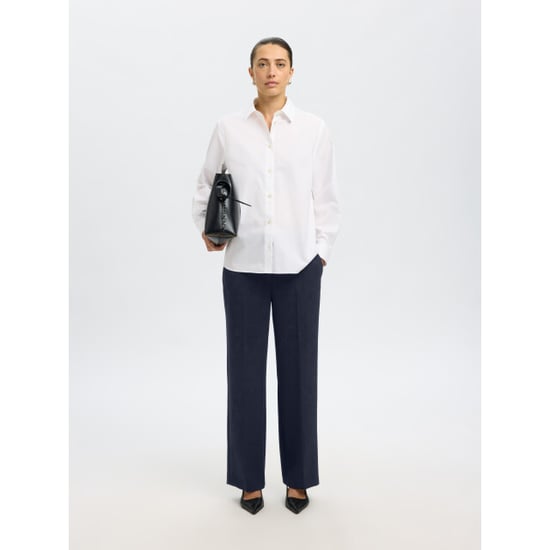 Selected Femme slfrita mw wide pant dark sap mel n 16090234 dark sapphire - Image 3