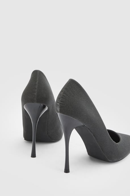 Kelly Faux Leather Glitter Very High Stiletto Heel Court Shoes - Image 2