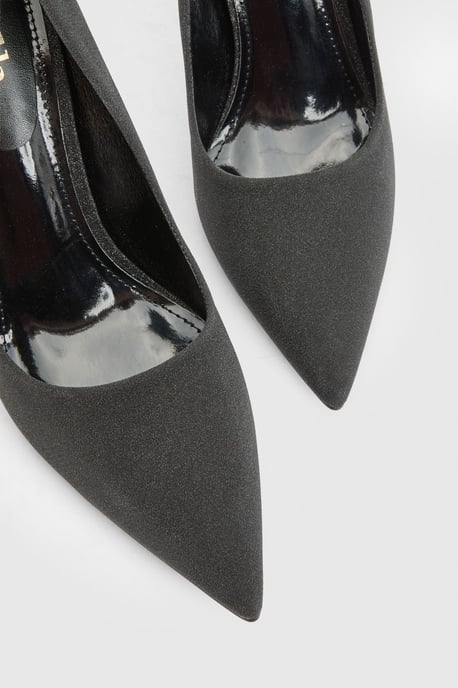 Kelly Faux Leather Glitter Very High Stiletto Heel Court Shoes - Image 3