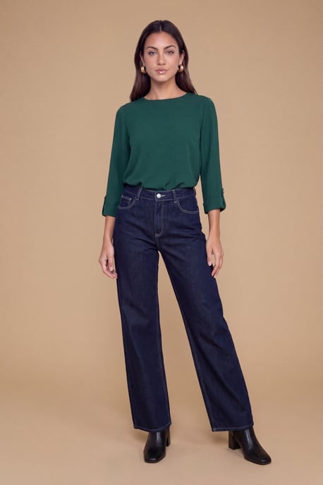 3/4 Roll Sleeve Blouse - Image 1