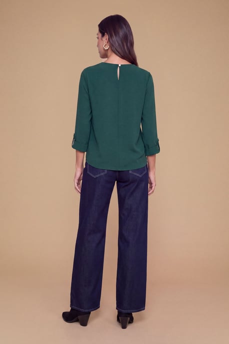 3/4 Roll Sleeve Blouse - Image 2