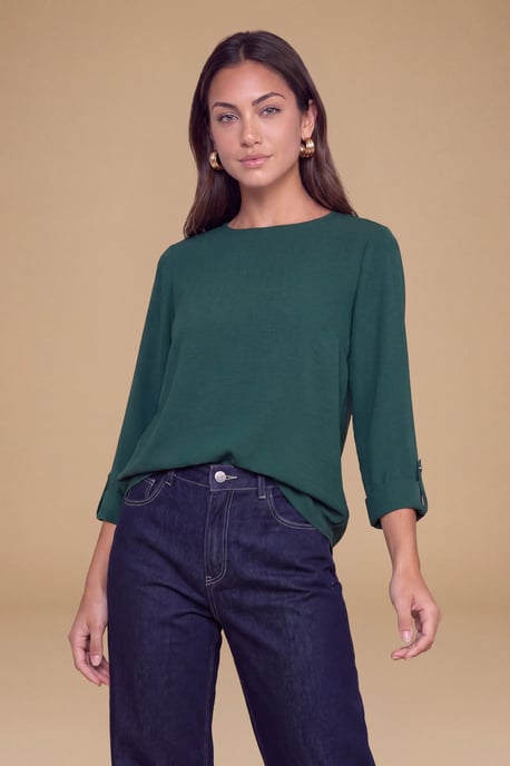 3/4 Roll Sleeve Blouse - Image 3
