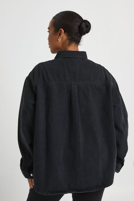 Plus Oversized Denim Shirt - Image 2