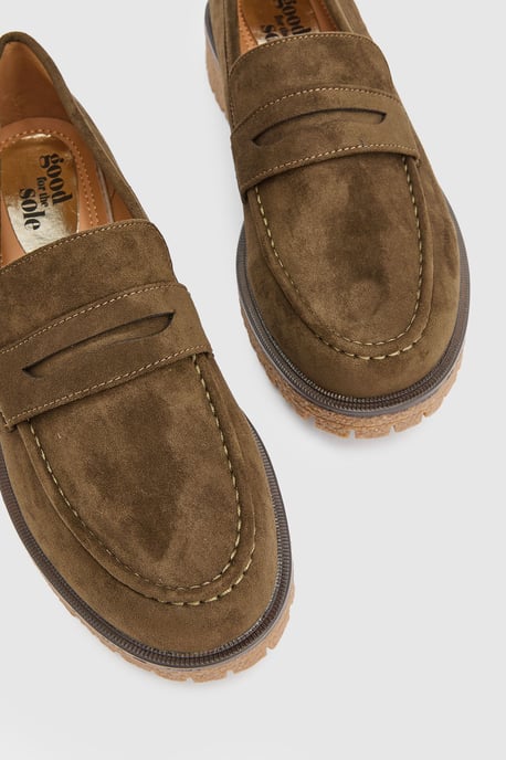Sidnie Faux Suede Super Padded Loafers - Image 3