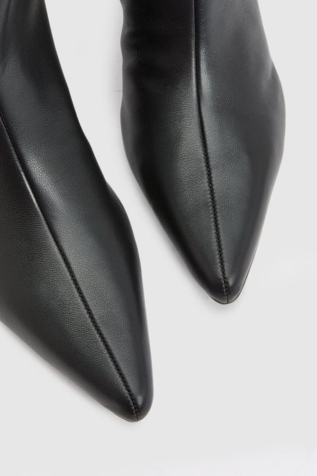 Kitten Heel Pull On Column Boots - Image 5