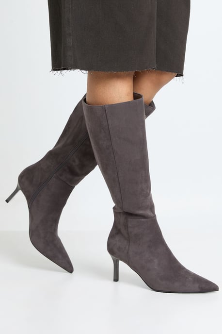 Stiletto Mid Height Knee High Boots - Image 1