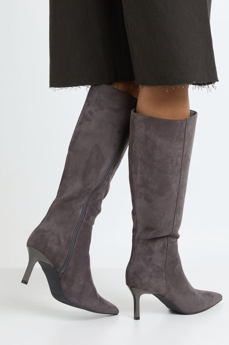 Stiletto Mid Height Knee High Boots - Image 2