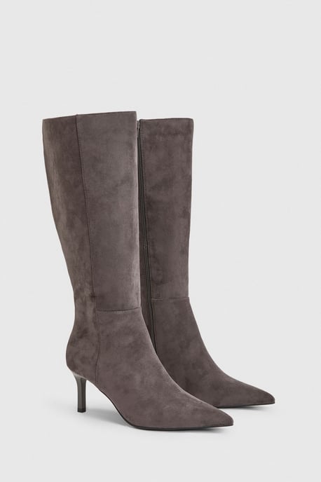 Stiletto Mid Height Knee High Boots - Image 3