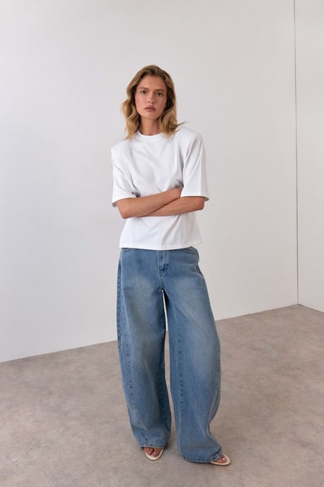 Mid Rise Slouchy Boyfriend Jean - Image 1