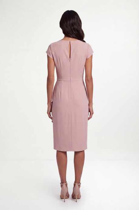 Crepe Cowl Wrap Midi Dress - Image 2