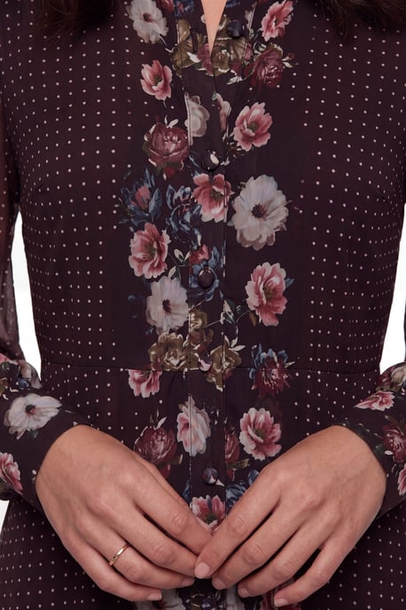 Floral Tiered Shirt Maxi Dress - Image 3