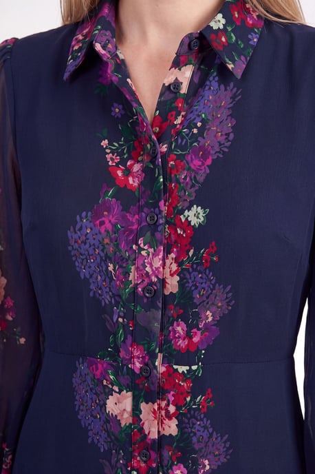 Petite Floral Tiered Shirt Maxi Dress - Image 3