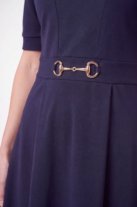 Petite Ponte Snaffle Trim Midi Dress - Image 3