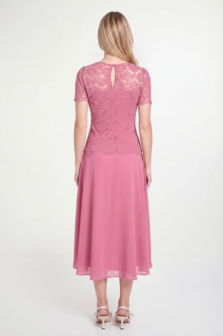 Petite Lace Overlay Midi Dress - Image 2