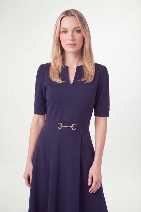 Petite Ponte Snaffle Trim Midi Dress - Image 4