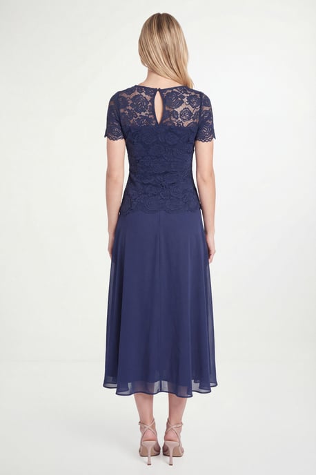 Petite Lace Overlay Midi Dress - Image 2