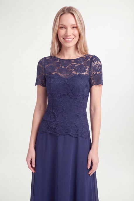Petite Lace Overlay Midi Dress - Image 4