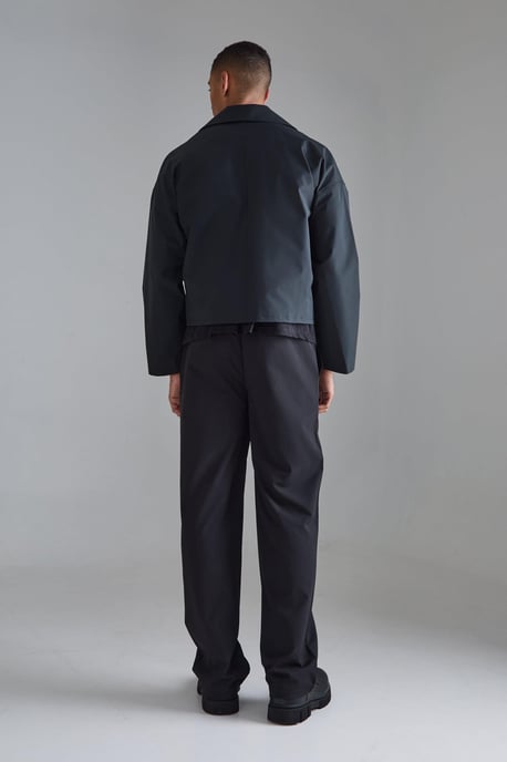 Cropped Double Breasted Trench Coat - Image 2