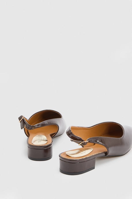 Isla Faux Leather Slingback Pointed Flats - Image 2