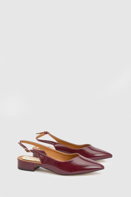 Isla Faux Leather Slingback Pointed Flats - Image 1