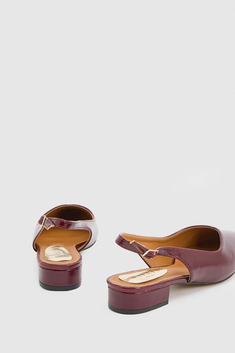 Isla Faux Leather Slingback Pointed Flats - Image 2