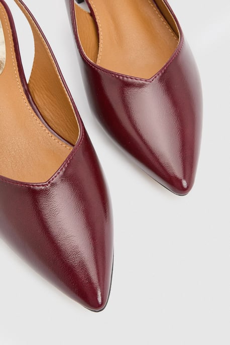 Isla Faux Leather Slingback Pointed Flats - Image 3