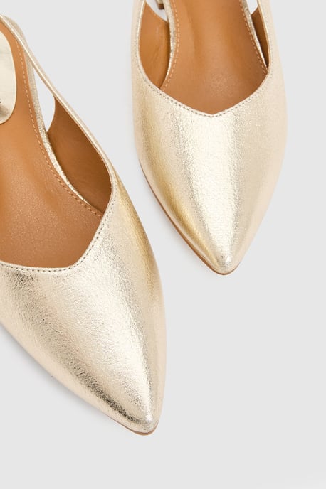 Isla Faux Leather Slingback Pointed Flats - Image 3