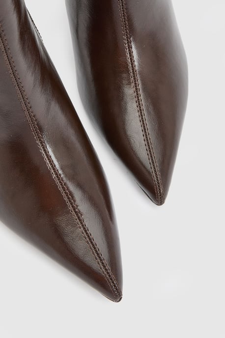 Yasmin Faux Leather High Stiletto Ankle Boots - Image 3