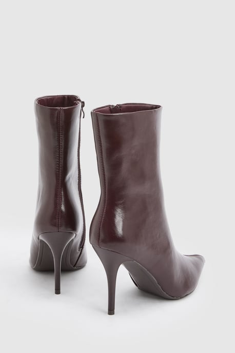 Yasmin Faux Leather High Stiletto Ankle Boots - Image 2